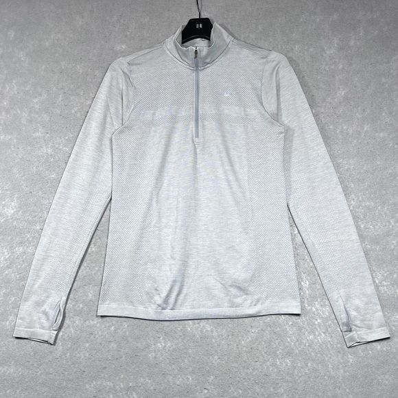 Nike Sweatshirt Womens Size Medium Gray Dri Fit Half Zip Pullover Jacket 2474 - Picture 1 of 14